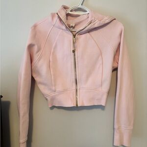 lululemon cropped scuba - strawberry milkshake  - size 8